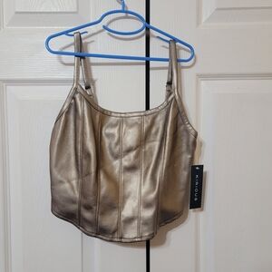 Curious Metallic Crop Top